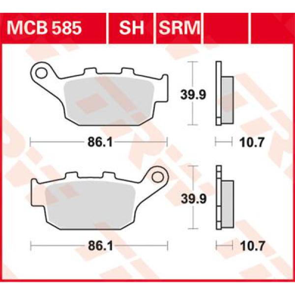 Bremse Unterlage Trw Mcb585 - Bremse Unterlage Allround Organic