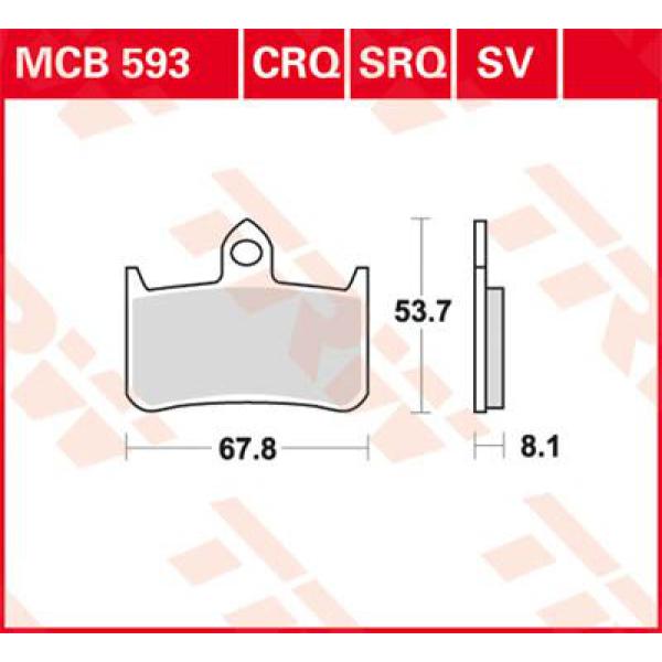 Bremse Unterlage Trw Mcb593sv - Bremse Unterlage Sv Sinter Performance