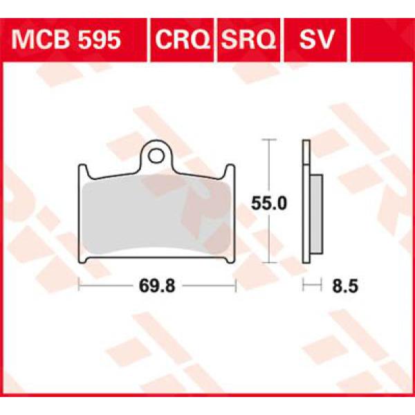 Bremse Unterlage Trw Mcb595 - Bremse Unterlage Allround Organic Standard