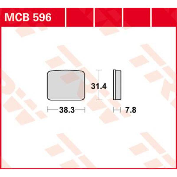 Bremse Unterlage Trw Mcb596 - Bremse Unterlage Allround Organic Standard