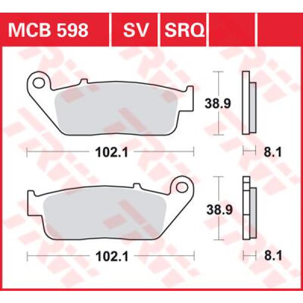 Bremse Unterlage Trw Mcb598 - Bremse Unterlage Allround Organic Standard