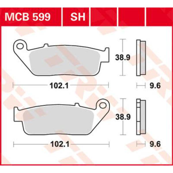 Bremse Unterlage Trw Mcb599 - Bremse Unterlage Allround Organic Standard