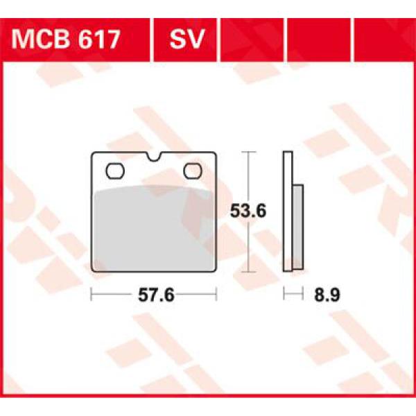 Bremse Unterlage Trw Mcb617 - Bremse Unterlage Allround Organic Standard