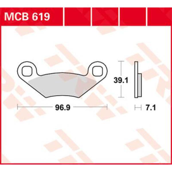 Bremse Unterlage Trw Mcb619 - Bremse Unterlage Allround Organic Standard