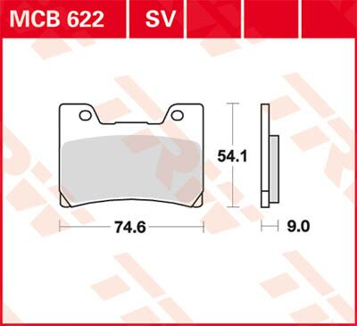 Bremse Unterlage Trw Mcb622sv - Bremse Unterlage Sv Sinter Performance Street