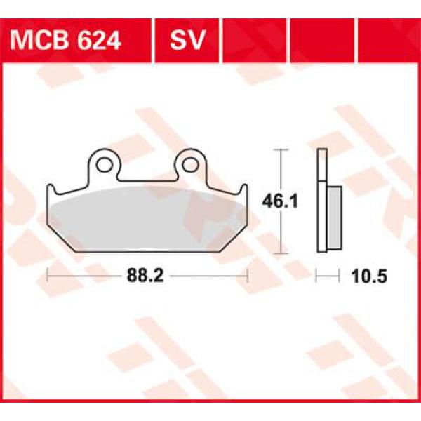 Bremse Unterlage Trw Mcb624sv - Bremse Unterlage Sv Sinter Performance Street