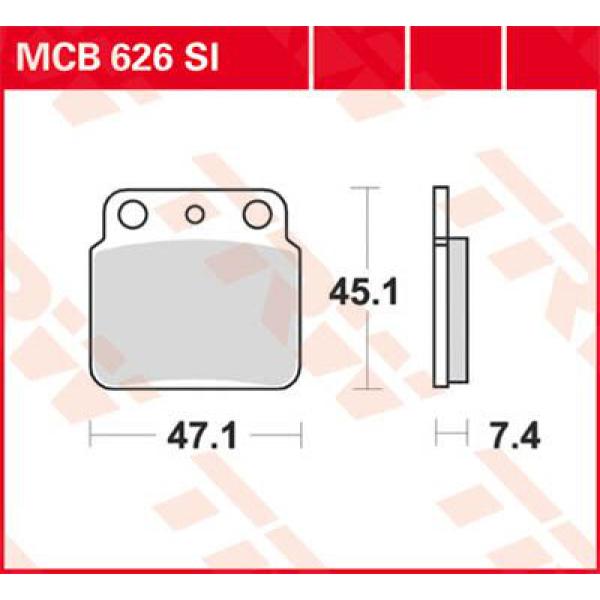 Bremse Unterlage Trw Mcb626si - Bremse Unterlage Si Sinter Offroad