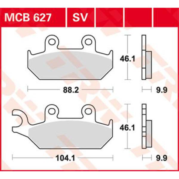 Bremse Unterlage Trw Mcb627 - Bremse Unterlage Allround Organic Standard