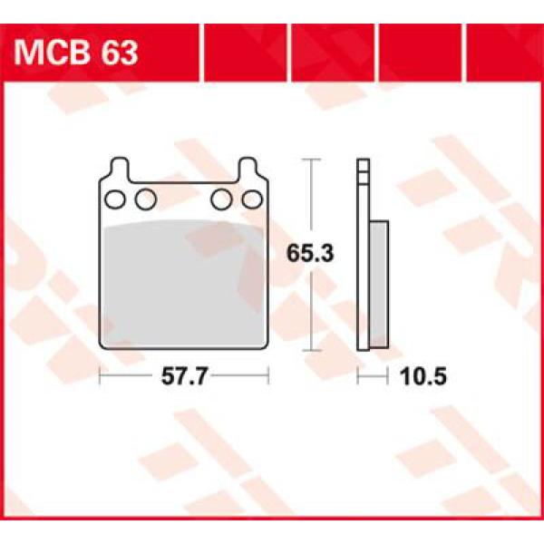 Bremse Unterlage Trw Mcb63 - Bremse Unterlage Allround Organic