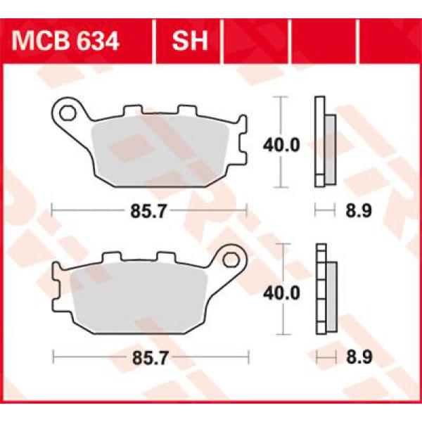 Bremse Unterlage Trw Mcb634sh - Bremse Unterlage Sh Sinter Performance Street & Road Spurs