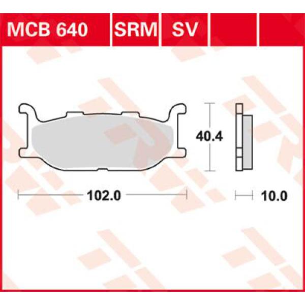 Bremse Unterlage Trw Mcb640 - Bremse Unterlage Allround Organic Standard