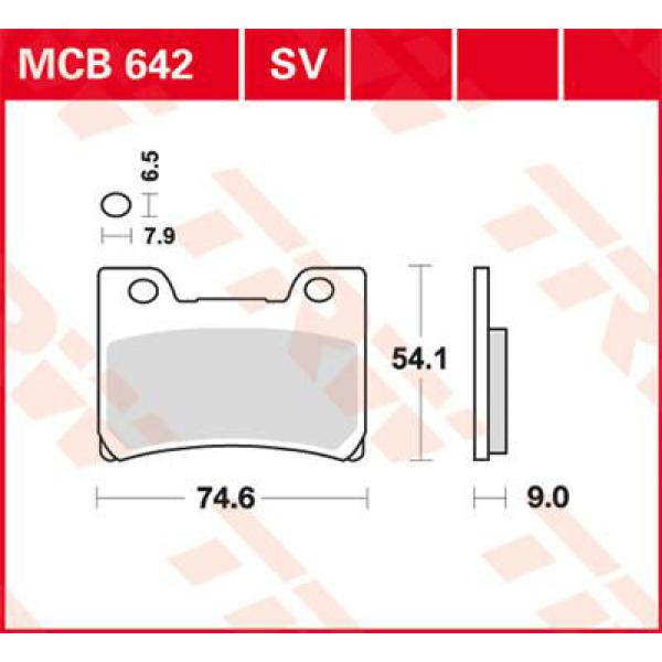 Bremse Unterlage Trw Mcb642sv - Bremse Unterlage Sv Sinter Performance Street