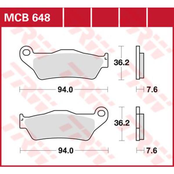 Bremse Unterlage Trw Mcb648 - Bremse Unterlage Allround Organic Standard