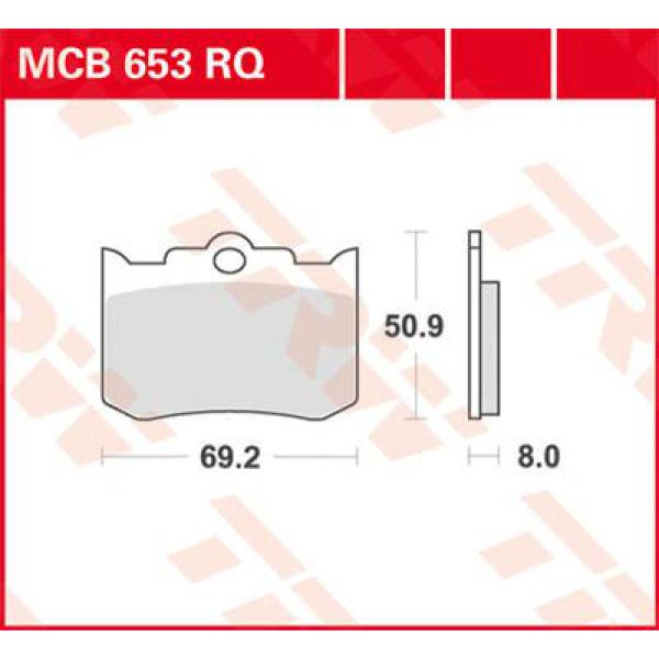 Bremse Unterlage Trw Mcb653rq - Bremse Unterlage Rq Organic Sport