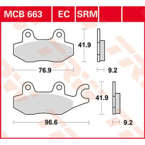 Bremse Unterlage Trw Mcb663 - Bremse Unterlage Allround Organic Standard