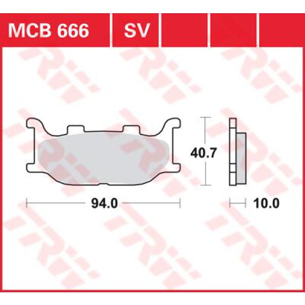 Bremse Unterlage Trw Mcb666 - Bremse Unterlage Allround Organic Standard