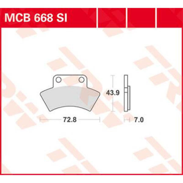 Bremse Unterlage Trw Mcb668si - Bremse Unterlage Si Sinter Offroad