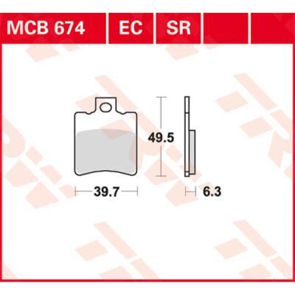 Bremse Unterlage Trw Mcb674 - Bremse Unterlage Allround Organic Standard