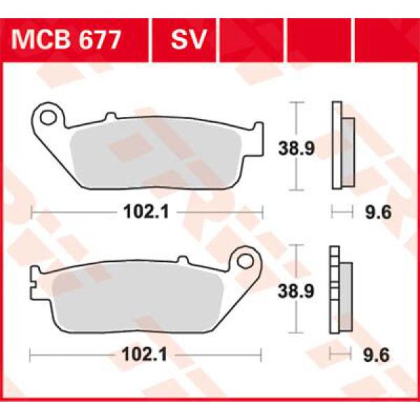 Bremse Unterlage Trw Mcb677 - Bremse Unterlage Allround Organic Standard