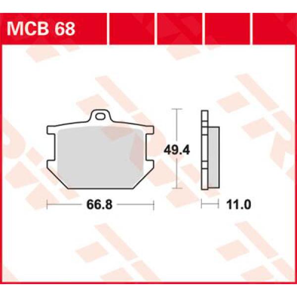 Bremse Unterlage Trw Mcb68 - Bremse Unterlage Allround Organic Standard