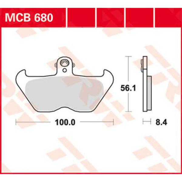 Bremse Unterlage Trw Mcb680 - Bremse Unterlage Allround Organic Standard