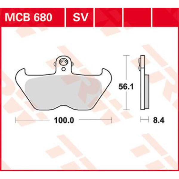 Bremse Unterlage Trw Mcb680sv - Bremse Unterlage Sv Sinter Performance Street