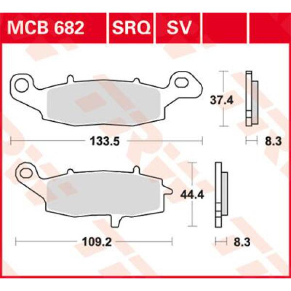 Bremse Unterlage Trw Mcb682 - Bremse Unterlage Allround Organic Standard