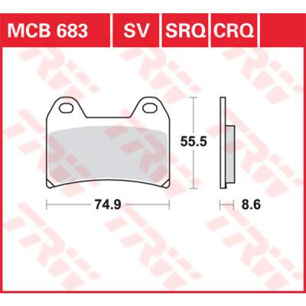 Bremse Unterlage Trw Mcb683 - Bremse Unterlage Allround Organic Standard