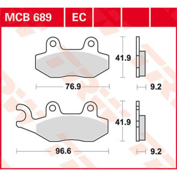 Bremse Unterlage Trw Mcb689 - Bremse Unterlage Allround Organic Standard