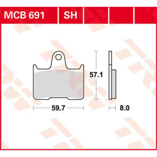 Bremse Unterlage Trw Mcb691 - Bremse Unterlage Allround Organic