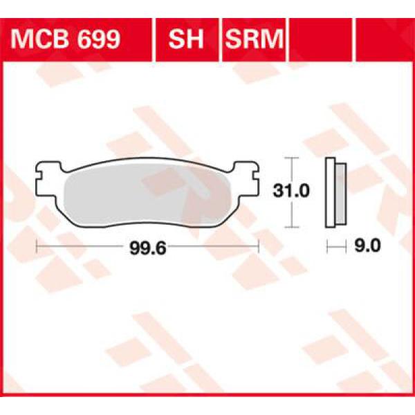 Bremse Unterlage Trw Mcb699 - Bremse Unterlage Allround Organic Standard