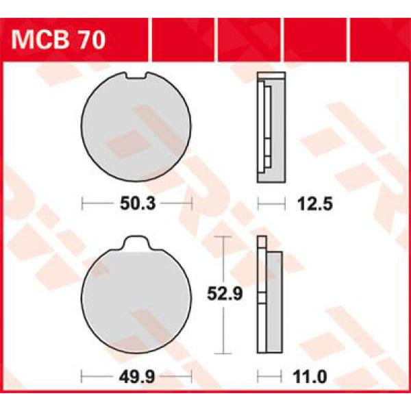 Bremse Unterlage Trw Mcb70 - Bremse Unterlage Allround Organic Standard