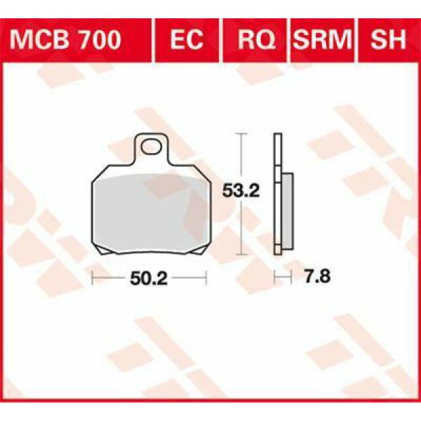 Bremse Unterlage Trw Mcb700rq - Bremse Unterlage Rq Organic Sport