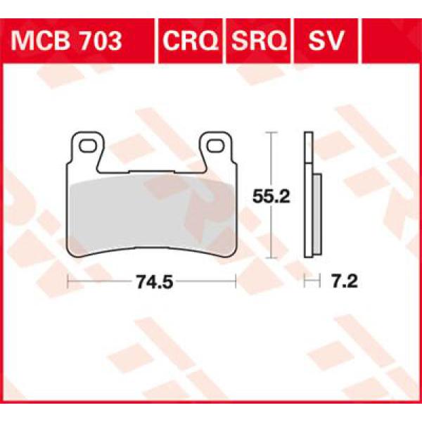 Bremse Unterlage Trw Mcb703sv - Bremse Unterlage Sv Sinter Performance Street