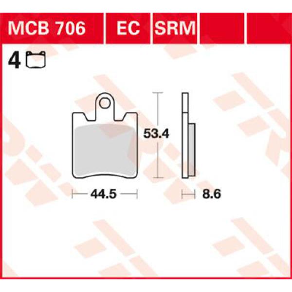 Bremse Unterlage Trw Mcb706 - Bremse Unterlage Allround Organic Standard