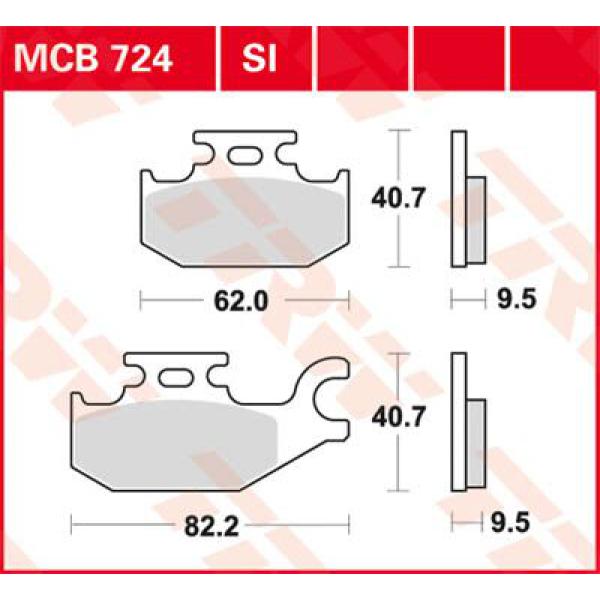 Bremse Unterlage Trw Mcb724si - Bremse Unterlage Si Sinter Offroad