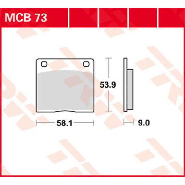 Bremse Unterlage Trw Mcb73 - Bremse Unterlage Allround Organic