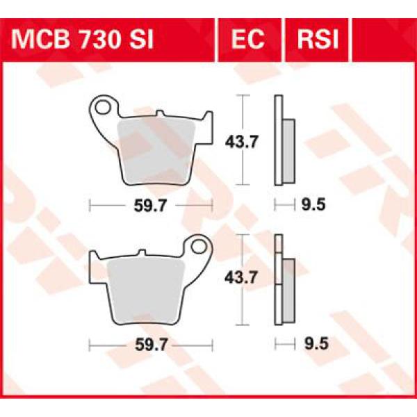 Bremse Unterlage Trw Mcb730rsi - Bremse Unterlage Rsi Sinter Performance Offroad