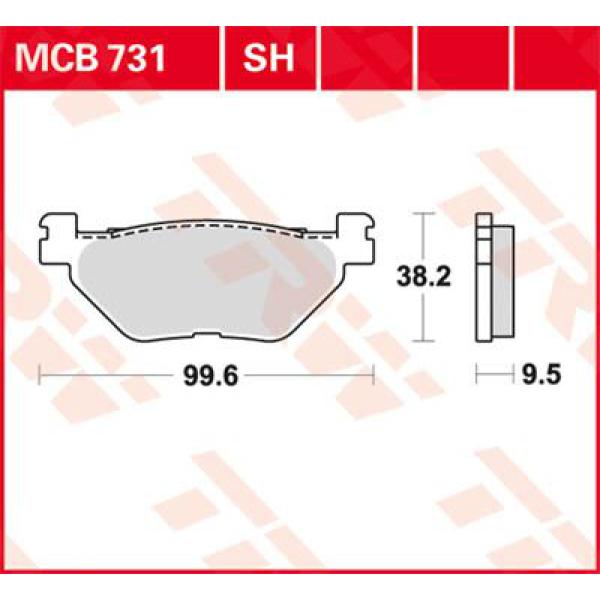 Bremse Unterlage Trw Mcb731 - Bremse Unterlage Allround Organic