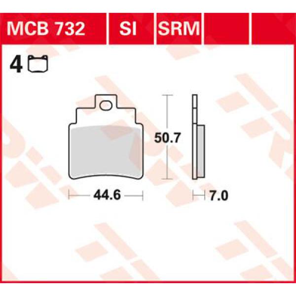 Bremse Unterlage Trw Mcb732 - Bremse Unterlage Allround Organic Standard