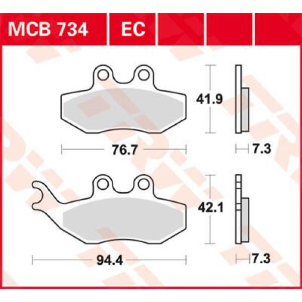 Bremse Unterlage Trw Mcb734 - Bremse Unterlage Allround Organic Standard