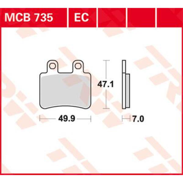 Bremse Unterlage Trw Mcb735 - Bremse Unterlage Allround Organic Standard