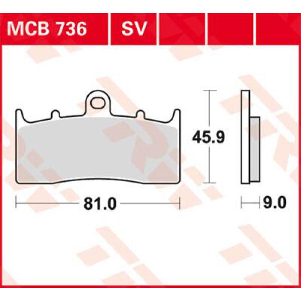 Bremse Unterlage Trw Mcb736 - Bremse Unterlage Allround Organic Standard