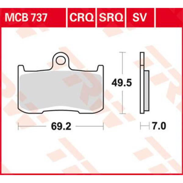 Bremse Unterlage Trw Mcb737 - Bremse Unterlage Allround Organic Standard