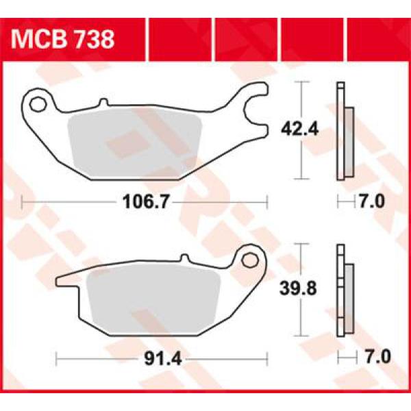 Bremse Unterlage Trw Mcb738 - Bremse Unterlage Allround Organic