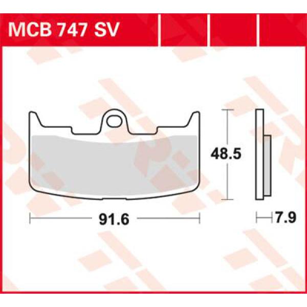 Bremse Unterlage Trw Mcb747sv - Bremse Unterlage Sv Sinter Performance Street