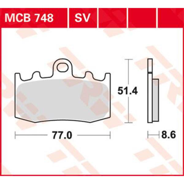 Bremse Unterlage Trw Mcb748 - Bremse Unterlage Allround Organic Standard