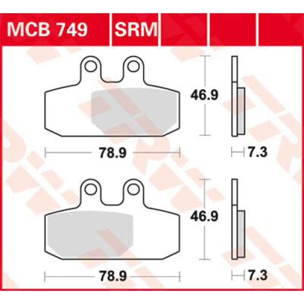 Bremse Unterlage Trw Mcb749 - Bremse Unterlage Allround Organic Standard