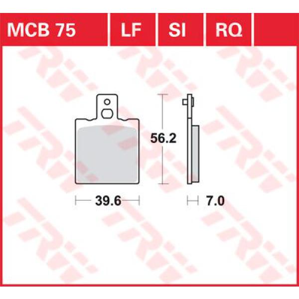 Bremse Unterlage Trw Mcb75 - Bremse Unterlage Allround Organic Standard