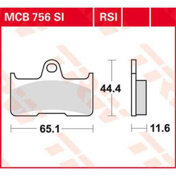 Bremse Unterlage Trw Mcb756si - Bremse Unterlage Si Sinter Offroad